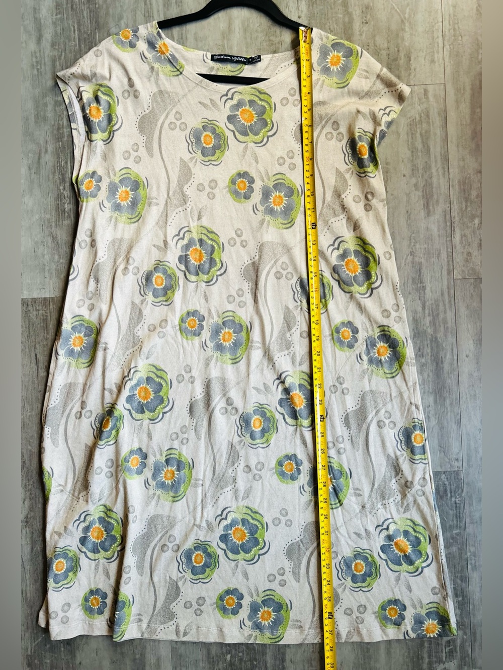 Gudrun Sjödén Organic Cotton Modal Floral Midi Dress M Portugal Lagenlook Floral - Picture 7 of 10